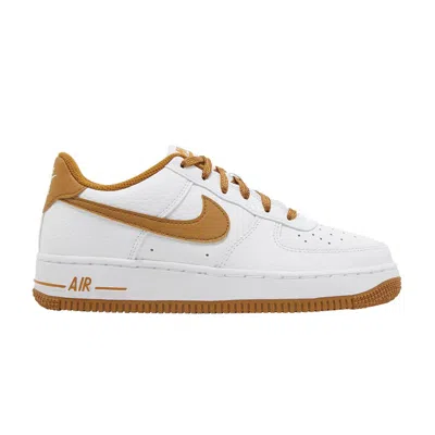 Pre-owned Nike Air Force 1 Gs 'white Desert Ochre' | Kid's Size 4.5