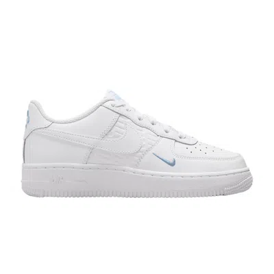 Pre-owned Nike Air Force 1 Gs 'white Light Armoury Blue' | Kid's Size 5.5