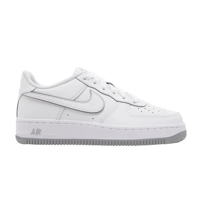 Pre-owned Nike Air Force 1 Gs 'white Wolf Grey' | Kid's Size 4