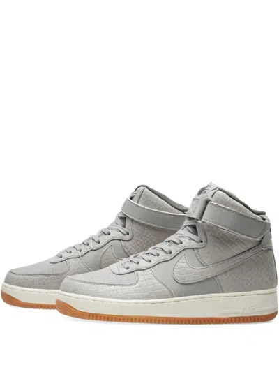 Nike Air Force 1 Hi "croc Wolf Grey Gum" Sneakers In Gray