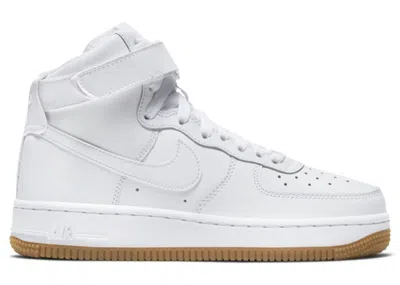 Pre-owned Nike Air Force 1 High Gum Sneakers In White/gum Light Brown In Multi