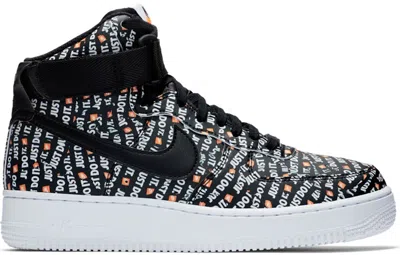Pre-owned Nike Air Force 1 High Just Do It Pack (women's) Sneakers In Black/white
