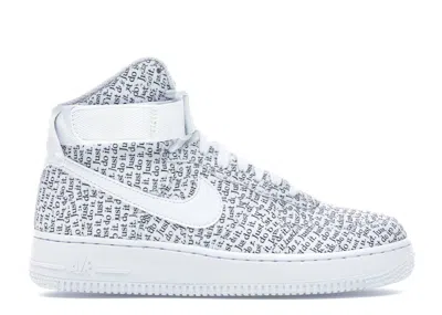 Pre-owned Nike Air Force 1 High Just Do It Pack (women's) Sneakers In White