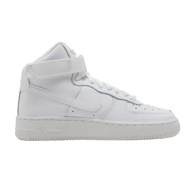 Pre-owned Nike Air Force 1 High Le Gs 'triple White' | Kid's Size 6.5