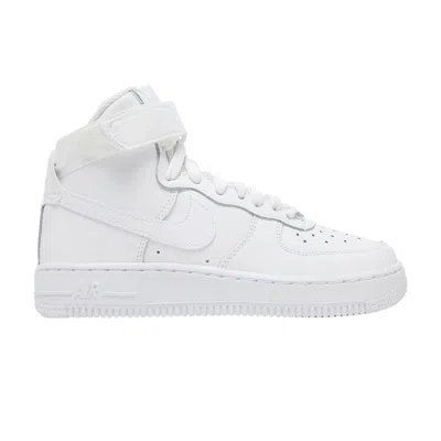 Pre-owned Nike Air Force 1 High Le Gs 'triple White' | Kid's Size 6.5
