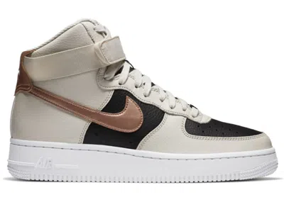 Pre-owned Nike Air Force 1 High Light Wood Brown (women's) Sneakers In Light Orewood Brown/metallic Red Bronze