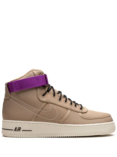 Nike Air Force 1 High "moving Company" Sneakers In Hemp/hemp/fuchsia Dream/black