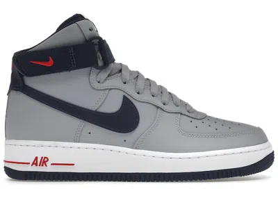 Pre-owned Nike Air Force 1 High Qa "patriots" (women's) Sneakers In Wolf Grey/college Navy Blue/university Red In Multi