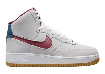 Pre-owned Nike Air Force 1 High Sculpt Suede (women's) Sneakers In Grey/teal/berry In Multi