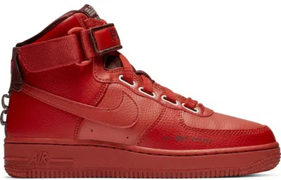 Pre-owned Nike Air Force 1 High Utility (women's) Sneakers In Dune Red/burgundy Crush/light Cream