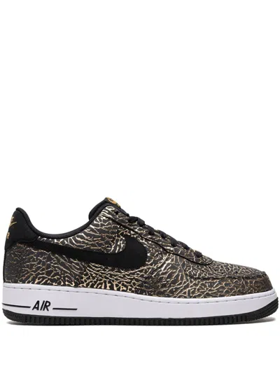 Nike Air Force 1 Leather Sneakers In Black