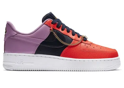 Pre-owned Nike Air Force 1 Low '07 Cuban Link (women's) Sneakers In Hyper Crimson/obsidian/beyond Pink In Multi