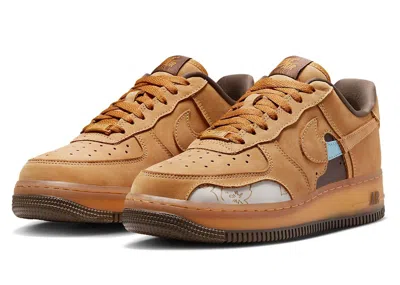 Pre-owned Nike Air Force 1 Low '07 Cut Out (women's) Sneakers In Wheat/dark Mocha