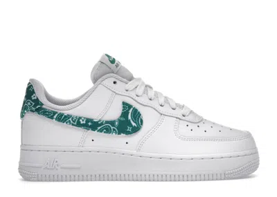 Pre-owned Nike Air Force 1 Low '07 Essential Paisley (women's) Sneakers In White/green In Multi