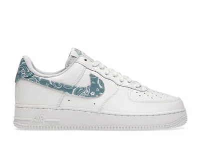 Pre-owned Nike Air Force 1 Low '07 Essential Paisley (women's) Sneakers In White/worn Blue