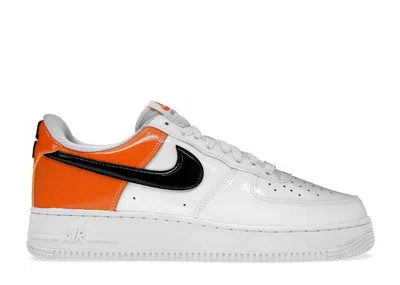 Pre-owned Nike Air Force 1 Low '07 Essential(women's) Sneakers In White/brilliant Orange/black In Multi
