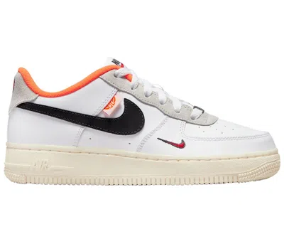 Pre-owned Nike Air Force 1 Low 07 Hoops Sneakers In White/coconut Milk/total Orange