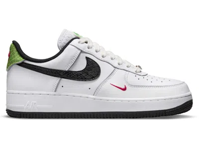 Pre-owned Nike Air Force 1 Low '07 Just Do It Snakeskin (women's) Sneakers In White/black