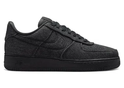 Pre-owned Nike Air Force 1 Low '07 Lv8 Denim (women's) Sneakers In Black