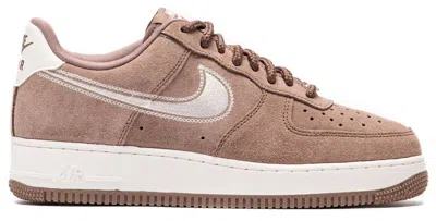 NIKE AIR FORCE 1 LOW '07 LV8 MINK BROWN EMBROIDERED SWOOSH
