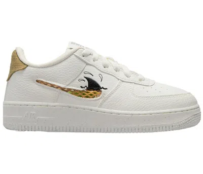 Pre-owned Nike Air Force 1 Low '07 Lv8 Next Nature Sun Club Sneakers In Sail/black/wheat Grass