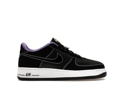 Pre-owned Nike Air Force 1 Low '07 Lv8 World Champ Purple Sneakers In Black/iron Grey/white