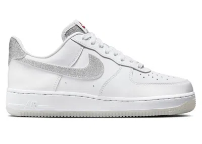 Pre-owned Nike Air Force 1 Low '07 Lx Glitter Swoosh (women's) Sneakers In White/cool Grey In Gray