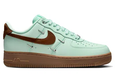 Pre-owned Nike Air Force 1 Low '07 Lx Mini Swoosh (women's) Sneakers In Mint Foam/cacao Wow/gum Light Brown
