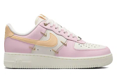 Pre-owned Nike Air Force 1 Low '07 Lx Mini Swoosh (women's) Sneakers In Pink Foam/sail/metallic Gold