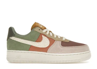 Pre-owned Nike Air Force 1 Low '07 Lx (women's) Sneakers In Oil Green/terra Blush/sesame In Multi