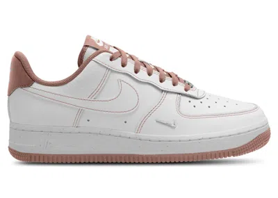 Pre-owned Nike Air Force 1 Low '07 Mini Jewel (women's) Sneakers In White/metallic Silver/particle Pink