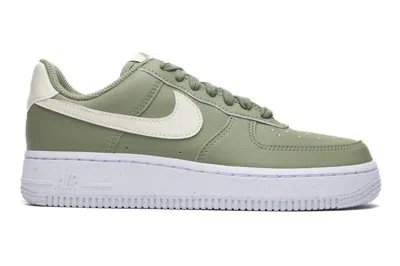 Pre-owned Nike Air Force 1 Low '07 Next Nature Oil Green Sea Glass (women's) In Oil Green/white/gum Medium Brown