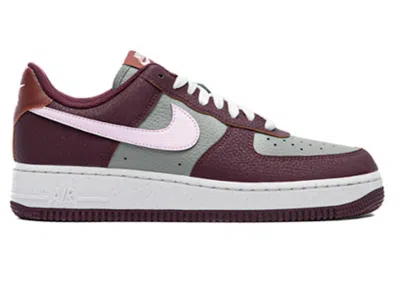 Pre-owned Nike Air Force 1 Low '07 Next Nature (women's) Sneakers In Burgundy Crush/pink Foam/dark Stucco