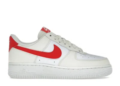 Pre-owned Nike Air Force 1 Low '07 Next Nature (women's) Sneakers In Pale Ivory/sail/university Red In Multi