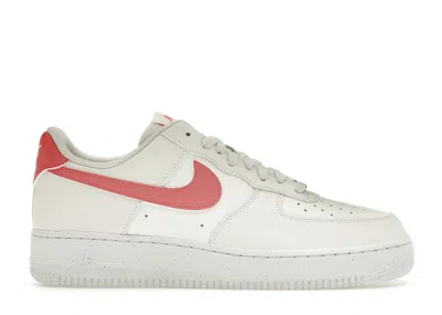 Pre-owned Nike Air Force 1 Low '07 Next Nature (women's) Sneakers In Summit White/sea Coral