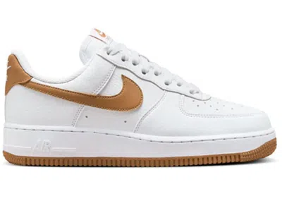 Pre-owned Nike Air Force 1 Low '07 Next Nature (women's) Sneakers In White/flax