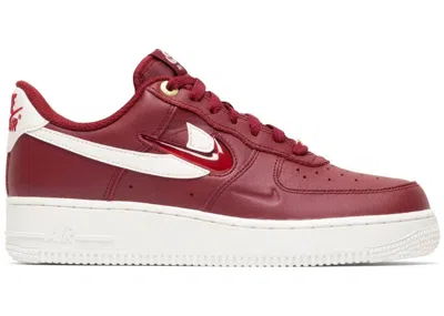 Pre-owned Nike Air Force 1 Low '07 Premium History Of Logos (women's) Sneakers In Team Red/gym Red