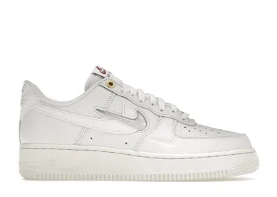 Pre-owned Nike Air Force 1 Low '07 Premium History Of Logos (women's) Sneakers In White/sail/team Red