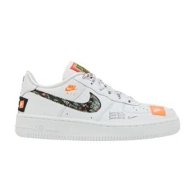 Pre-owned Nike Air Force 1 Low '07 Prm Gs 'just Do It' | White | Kid's Size 4.5