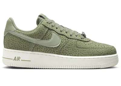 Pre-owned Nike Air Force 1 Low '07 Prm Safari (women's) Sneakers In Sail/honeydew/oil Green