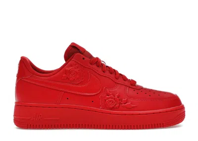 Pre-owned Nike Air Force 1 Low '07 Red Roses (women's) Sneakers In University Red/black