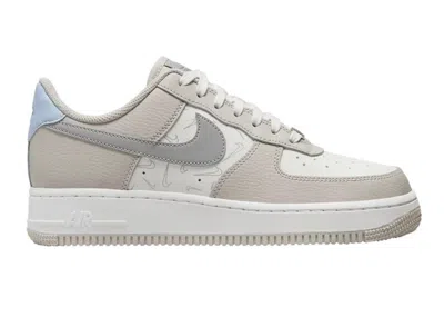 Pre-owned Nike Air Force 1 Low '07 Reflective Mini Swoosh Grey (women's) Sneakers In White/pure Platinum/sail