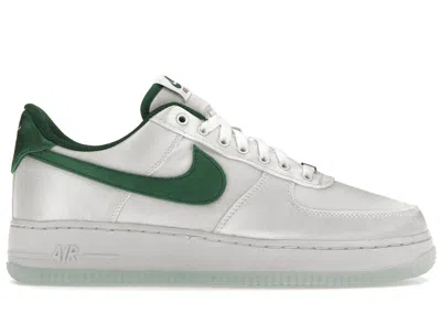 Pre-owned Nike Air Force 1 Low '07 Satin (women's) Sneakers In White/pine Green