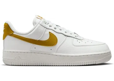 Pre-owned Nike Air Force 1 Low '07 Se Next Nature (women's) Sneakers In Summit White/metallic Silver/bronzine