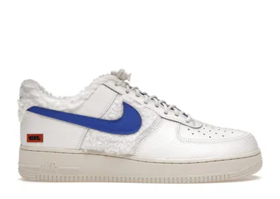 Pre-owned Nike Air Force 1 Low '07 Sherpa Fleece (women's) Sneakers In Sail/coconut Milk/campfire Orange In Multi