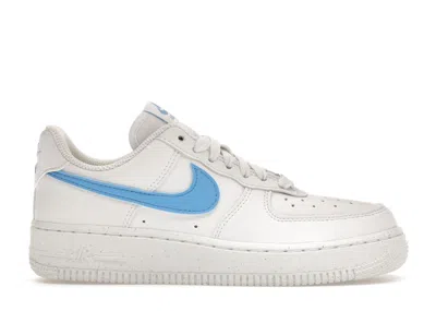 Pre-owned Nike Air Force 1 Low '07 University Blue (women's) Sneakers In White/volt In Multi