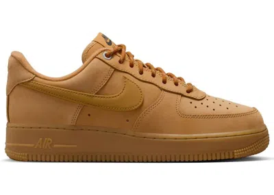 Pre-owned Nike Air Force 1 Low '07 Wb (women's) Sneakers In Flax/wheat/gum Light Brown