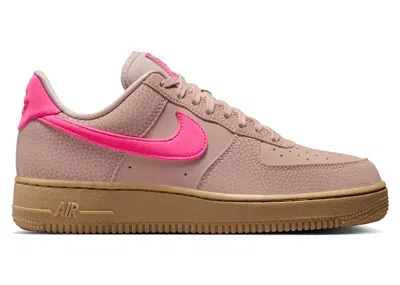 Pre-owned Nike Air Force 1 Low '07 (women's) Sneakers In Particle Beige/hyper Pink/gum Light Brown