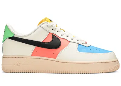 Pre-owned Nike Air Force 1 Low '07 (women's) Sneakers In Sail/black/bright Mango