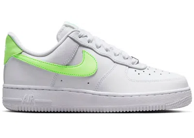 Pre-owned Nike Air Force 1 Low '07 (women's) Sneakers In White/lime Blast In Multi